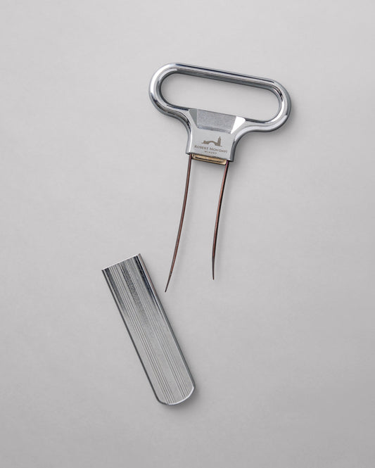 Our Two Prong Wine Opener made of stainless steel, simplifies the wine opening process