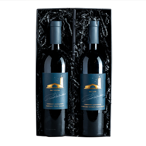 Two bottles of Cabernet Sauvignon in gift box