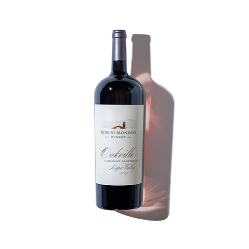 A bottle of 2017 Cabernet Sauvignon Oakville 1.5L on a white background.