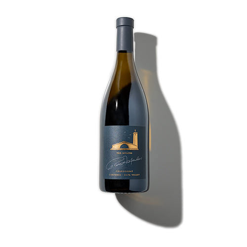 A bottle of The Estates Chardonnay Carneros Napa Valley on a white background.